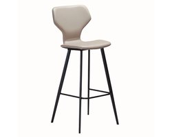 S.I.T Dan-Form barstoel PU-kunstleer lichtgrijs.