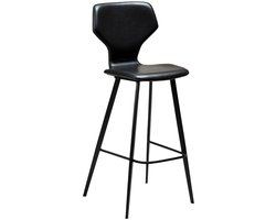 S.I.T Dan-Form barstoel PU-kunstleer zwart.