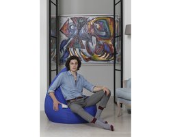 Sit On It Dropseat - Zitzak - Lounge stoel - Blauw - Ergonomisch - Ruimtebesparend - Hoogwaardige ondersteuning