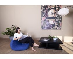 Sit On It VELVET Stoel - Bijzettafel - Salontafel - Oceaanblauw - Modern en Elegant - Hoogwaardig Fluweel