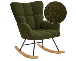 SITTT Schommelstoel - Relaxstoel babykamer - Fauteuil - Voedingsstoel - Donker Groen
