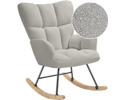 SITTT Schommelstoel - Relaxstoel babykamer - Fauteuil - Voedingsstoel - Licht Grijs