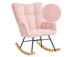SITTT Schommelstoel - Relaxstoel babykamer - Fauteuil - Voedingsstoel - Licht Roze