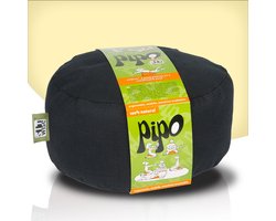 SitWise® Pipo Poef - Zitzak met Handvat - Rond - Zwart - 30 x 16 cm