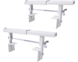siwitec universele radiatorbeugel 260 x 35 x 1,5 mm in een set van 2, voorgemonteerd, wit, voor paneel- of ribradiatoren