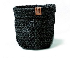 SIZO Knitted Paper Bag - Zwart Ø 15 cm