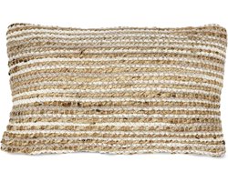 SIZO kussen Delhi 30 x 50 cm - Cream/Beige/Naturel - Inclusief vulling