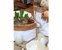 Sizo mand wit/leer O 13cm