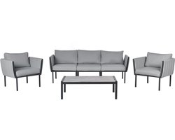 SKALA - Loungeset 5-zits - Donkergrijs - Staal