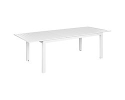 SKALOMA - Tuintafel - Wit - 180/240 x 90 cm - Aluminium