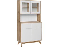Skandi|Buffet 2+2 Deuren Wit Eiken