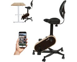 Skandika Office Bike - Deskbike voor het thuiskantoor, compatibel met Kinomap-app, fietszit tot 150 kg, 8 weerstandsniveaus | hometrainer, bureaufiets voor thuis, bureautafel, fietsbureau