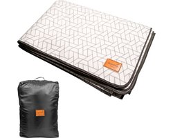 Skandika Tent Tapijt – Tenttapijten – Outdoor buiten kleed met zacht aanvoelende fleece, weerbestendig & waterdicht, opbergtas, deken, campingdeken, tentmat - Kampeeraccessoires, caravan, balkon – 310 x 450 cm (B x L) - grijs