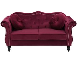 SKIEN - Chesterfield bank - Bordeaux - Fluweel