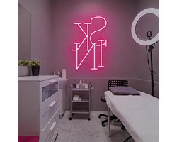 SKIN Neon Sign - Wanddecoratie Licht - Sfeerverlichting Creëren - Handgeschreven Lettertype - 38x26CM - Roze