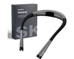 Skoov Nekleeslamp - Oplaadbaar - Leeslampje voor Boek - Voor in bed - Haakwerk - Neklampje - Oplaadbaar - 3 kleuren licht - 9 standen
