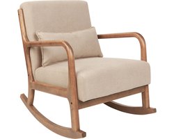 SKOVDE - Schommelstoel - Beige - Polyester