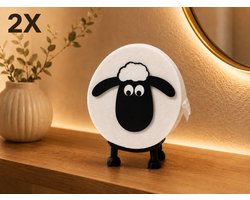 Skushy Schaap Toiletrolhouder 2 Stuks - WC Rolhouder - Staande Toiletpapier Houder - Schattige Schaapje Badkamer Decoratie