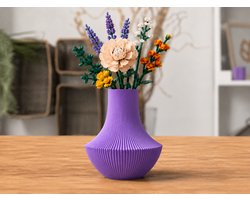 Skushy Vaas Violet Paars - Geschikt voor Bouwbloemen - Japandi Designvaas voor Droogbloemen en Kunstbloemen - Sculpturale Decoratieve Vaas - Moderne Woondecoratie
