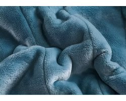 Sky Blue Koraal Fleece Herfst Winter Warme Dekens Voor Bed 3 Lagen Dikker Flanellen Deken Quilt Zachte Comfortabele Warmte Quilts Wasbaar 120x200 cm