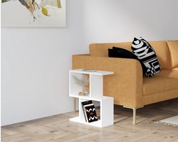 Skye Decor, Bijzettafel, Zet - White, Gemelamineerde spaanplaat, Wit, 45 x 17 x 51,4 cm