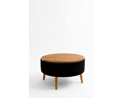 Skye Decor Iris – Salontafel – Zwart – Spaanplaat – Teddy – Ø60 x 45 cm
