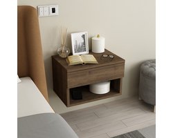 Skye Decor, Nachtkastje, Rıbes - Walnut, Spaanplaat, Walnoot, 44,6 x 31,6 x 29 cm