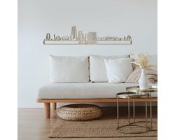 Skyline Almere Populierenhout 130 Cm Wanddecoratie Voor Aan De Muur Met Tekst City Shapes