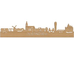 Skyline Doetinchem Bamboe hout - 80 cm - Woondecoratie - Wanddecoratie - Meer steden beschikbaar - Woonkamer idee - City Art - Steden kunst - Cadeau voor hem - Cadeau voor haar - Jubileum - Trouwerij - WoodWideCities