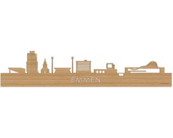 Skyline Emmen Bamboe hout - 100 cm - Woondecoratie - Wanddecoratie - Meer steden beschikbaar - Woonkamer idee - City Art - Steden kunst - Cadeau voor hem - Cadeau voor haar - Jubileum - Trouwerij - WoodWideCities