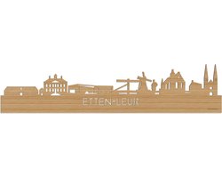 Skyline Etten-Leur Bamboe hout - 100 cm - Woondecoratie - Wanddecoratie - Meer steden beschikbaar - Woonkamer idee - City Art - Steden kunst - Cadeau voor hem - Cadeau voor haar - Jubileum - Trouwerij - WoodWideCities