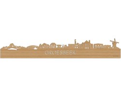 Skyline Groesbeek Bamboe hout - 80 cm - Woondecoratie - Wanddecoratie - Meer steden beschikbaar - Woonkamer idee - City Art - Steden kunst - Cadeau voor hem - Cadeau voor haar - Jubileum - Trouwerij - WoodWideCities