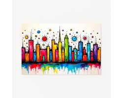 Skyline muurdecoratie – moderne posters – woonkamer poster – 70x50 cm