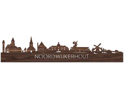 Skyline Noordwijkerhout Notenhout - 80 cm - Woondecoratie - Wanddecoratie - Meer steden beschikbaar - Woonkamer idee - City Art - Steden kunst - Cadeau voor hem - Cadeau voor haar - Jubileum - Trouwerij - WoodWideCities