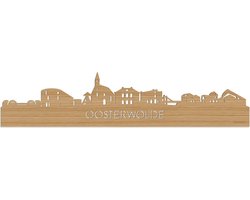 Skyline Oosterwolde Bamboe hout - 80 cm - Woondecoratie - Wanddecoratie - Meer steden beschikbaar - Woonkamer idee - City Art - Steden kunst - Cadeau voor hem - Cadeau voor haar - Jubileum - Trouwerij - WoodWideCities