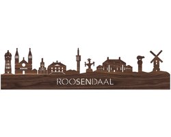 Skyline Roosendaal Notenhout - 120 cm - Woondecoratie - Wanddecoratie - Meer steden beschikbaar - Woonkamer idee - City Art - Steden kunst - Cadeau voor hem - Cadeau voor haar - Jubileum - Trouwerij - WoodWideCities