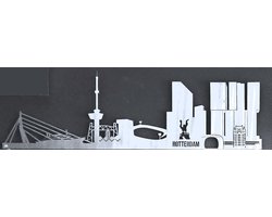 Skyline Rotterdam 3.0 RVS Skyline Wanddecoratie
