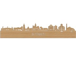 Skyline Sittard Bamboe hout - 120 cm - Woondecoratie - Wanddecoratie - Meer steden beschikbaar - Woonkamer idee - City Art - Steden kunst - Cadeau voor hem - Cadeau voor haar - Jubileum - Trouwerij - WoodWideCities