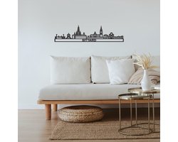 Skyline Sittard Zwart Mdf 90 Cm Wanddecoratie Voor Aan De Muur Met Tekst City Shapes