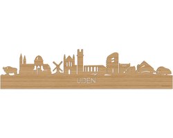 Skyline Uden Bamboe hout - 100 cm - Woondecoratie - Wanddecoratie - Meer steden beschikbaar - Woonkamer idee - City Art - Steden kunst - Cadeau voor hem - Cadeau voor haar - Jubileum - Trouwerij - WoodWideCities