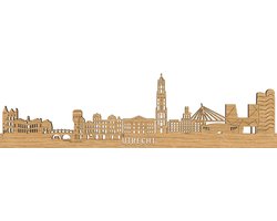 Skyline Utrecht Detail Eikenhout 60cm Wanddecoratie Voor Aan De Muur City Shapes