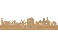 Skyline Zaanstreek Bamboe hout - 100 cm - Woondecoratie - Wanddecoratie - Meer steden beschikbaar - Woonkamer idee - City Art - Steden kunst - Cadeau voor hem - Cadeau voor haar - Jubileum - Trouwerij - WoodWideCities