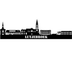 Skyline | Zwart | Hout | Lutjebroek | 55 CM | Geschenk | Decoratie