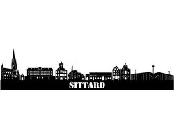 Skyline | Zwart | Hout | Sittard | 55 CM | Geschenk | Decoratie