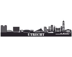 Skyline | Zwart | Hout | Utrecht | 55 CM | Geschenk | Decoratie