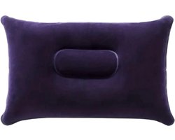 SL17 Ergonomisch Reiskussen - Opblaasbaar Kussen - Ideaal voor op Reis - Paars Design