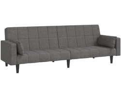 Slaapbank 2-zits | Tweezitsbank | 2-zitsbank met 2 kussens stof lichtgrijs