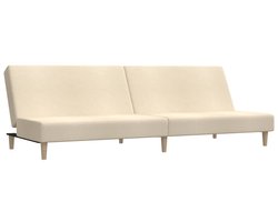 Slaapbank 2-zits | Tweezitsbank | 2-zitsbank stof crèmekleurig