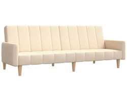 Slaapbank 2-zits | Tweezitsbank | 2-zitsbank stof crèmekleurig