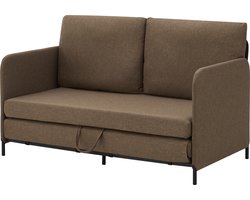 Slaapbank 2-zitsbank 78x125x67 cm bruin